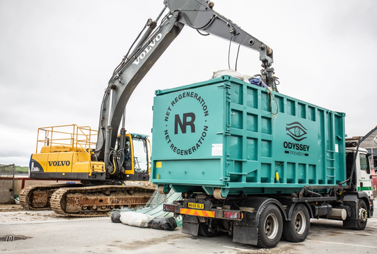 Odyssey Innovation Net Regeneration Scheme bins at Welsh harbours including Milford Haven, Fishguard and Holyhead for free fishing gear recycling