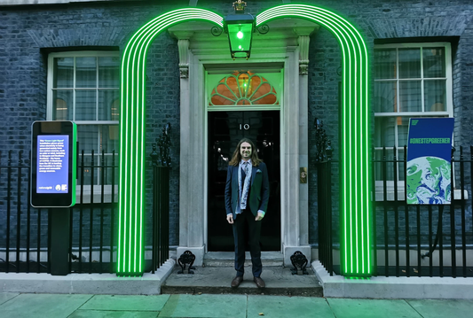 Rob Thompson, founder of Odyssey Innovation, appointed COP26 One Step Greener Climate Ambassador at No.10 Downing Street, October 2021