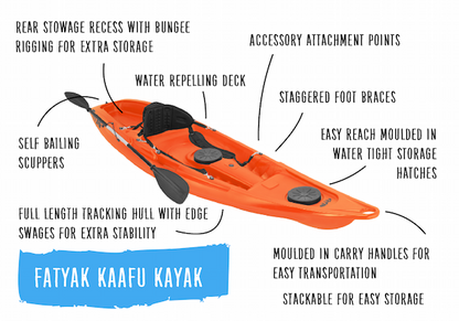 THE ODYSSEY X FATYAK 'KAAFU' KAYAK (SINGLE SEATER) | PACKAGE DEAL